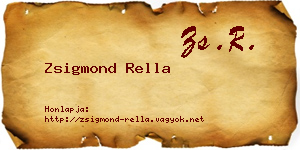 Zsigmond Rella névjegykártya